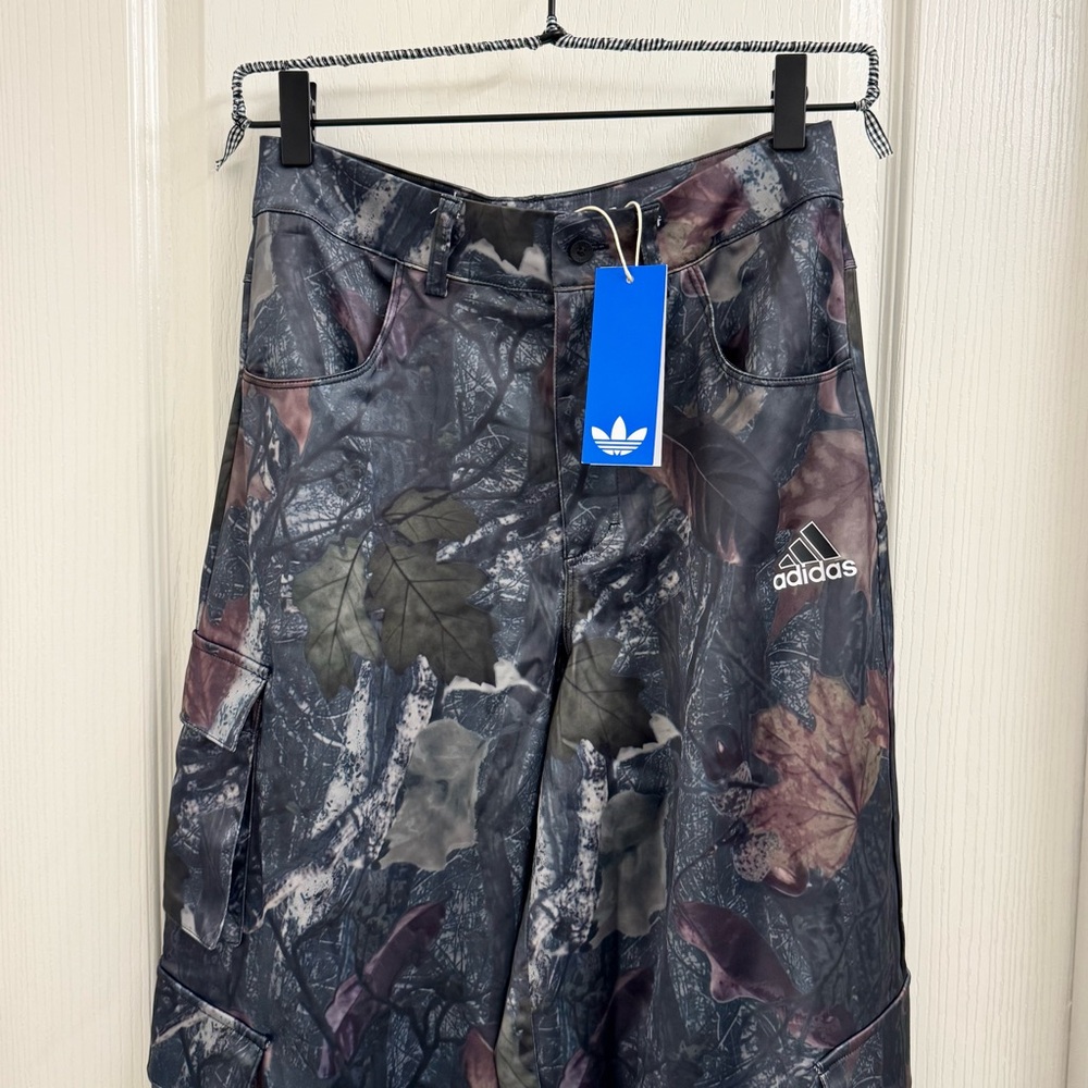 ADIDAS ORIGINALS Leaf Camo Satin Cargo Pants